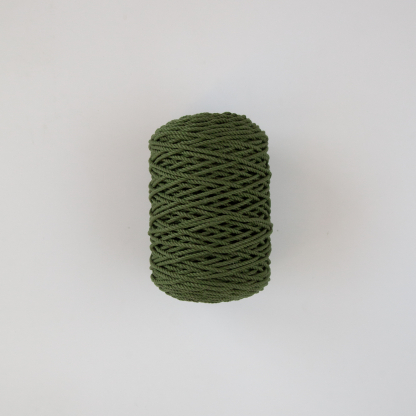 Трёхпрядная верёвка 3 мм хаки