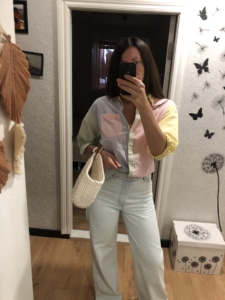 Фото из отзыва к Шнур плетёный 3 мм молочный с цветным сердечником