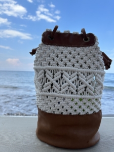 Фото из отзыва к Шнур плетёный 3 мм молочный с цветным сердечником