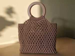 Фото из отзыва к Шнур плетёный 3 мм капучино с цветным сердечником