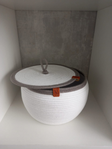 Фото из отзыва к Шнур плетёный 5 мм белый с сердечником