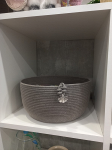 Фото из отзыва к Шнур плетёный 5 мм серый тёплый с сердечником