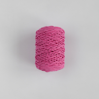 Трёхпрядная верёвка 3 мм розовый яркий