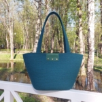 Фото из отзыва к Шнур вязаный 5 мм изумрудный с сердечником