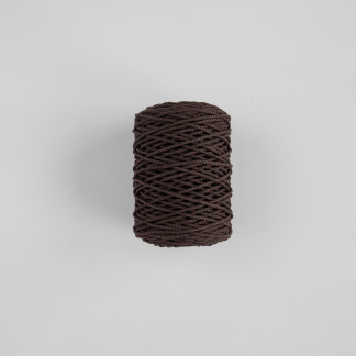Трёхпрядная верёвка 3 мм шоколадно-красный
