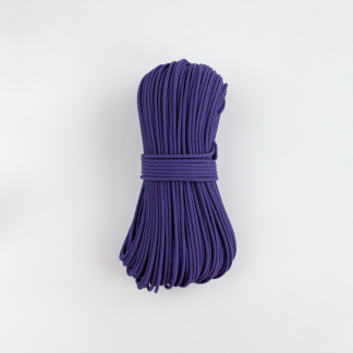 Шнур вязаный 5 мм фиолетовый тёмный с сердечником