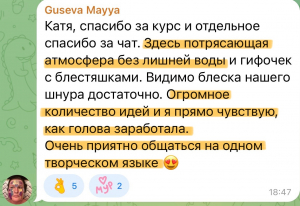 Фото из отзыва к Видео-курс Блестящий