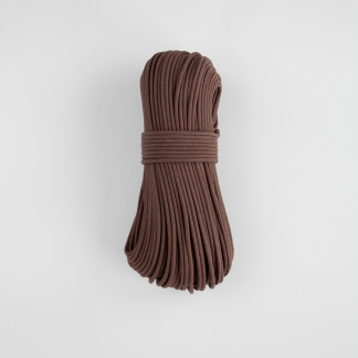 Шнур плетёный 5 мм шоколадно-красный с сердечником