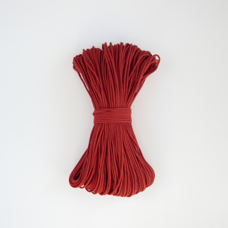 Шнур плетёный 3 мм рубиновый с сердечником