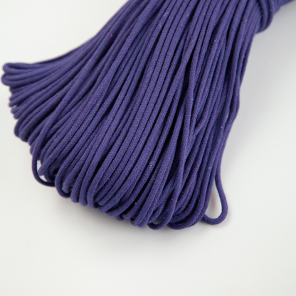 Шнур плетёный 3 мм фиолетовый тёмный с сердечником