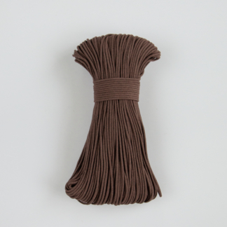 Шнур плетёный 3 мм шоколадно-красный с сердечником