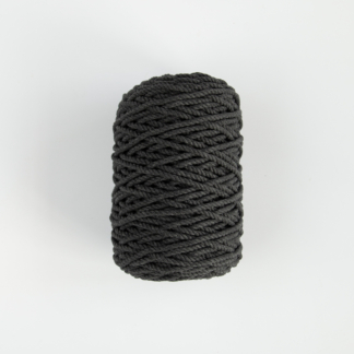 Трёхпрядная верёвка 5 мм графитовый тёмный