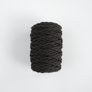 Трёхпрядная верёвка 5 мм коричневый тёмный
