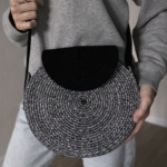 Фото из отзыва к Шнур плетёный 5 мм меланж молочный-чёрный с сердечником