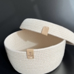 Фото из отзыва к Шнур плетёный 5 мм меланж молочный-бежевый с сердечником